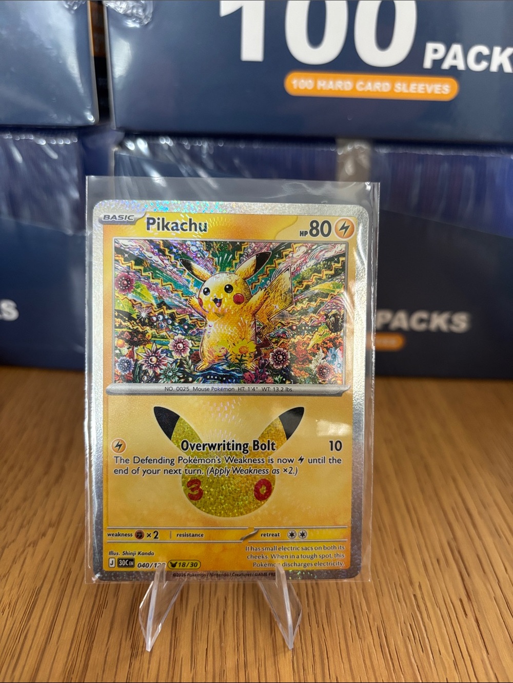 Pikachu #18 30th Celebrations Set card 040/128